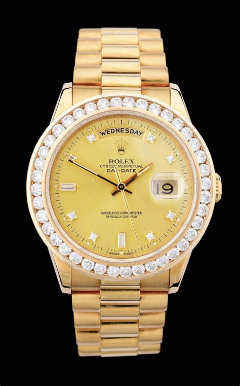 rolex president diamond bezel blue face|18k gold rolex with diamonds.